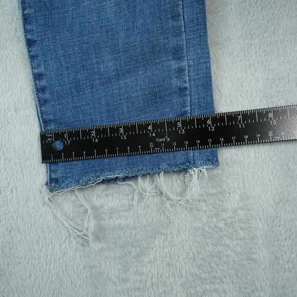 Kancan Jeans Womens 13/30 Ankle Cropped Distressed High Rise Raw Hem Stretch - Picture 8 of 10